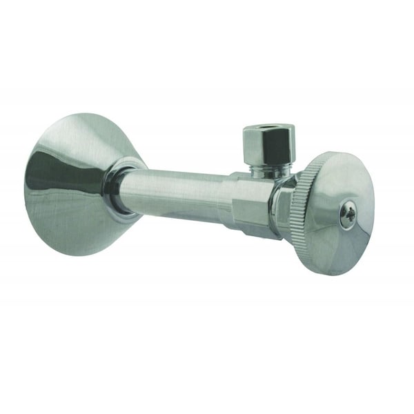 Westbrass Angle Stop - 1/2" Copper Sweat x 3/8" OD Comp. in Satin Nickel D1112-07 - main